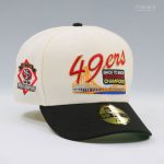 SAN FRANCISCO 49ERS BACK TO BACK SUPER BOWL CHAMPIONS 1988-1989 OFF WHITE NEW ERA FITTED CAP