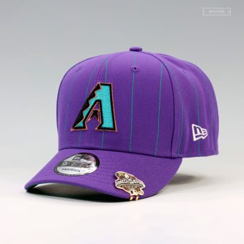 ARIZONA DIAMONDBACKS 2001 WORLD SERIES PINSTRIPE CAP BYTES NEW ERA SNAPBACK