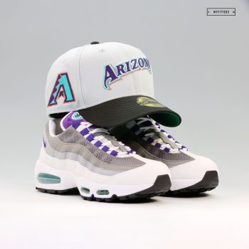 ARIZONA DIAMONDBACKS DROP NEEDLE CHAIN STITCH ROAD JERSEY NEW ERA FITTED CAP