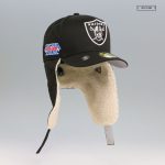LOS ANGELES RAIDERS SUPER BOWL XVIII DABU DOG EAR SHERPA NEW ERA FITTED CAP