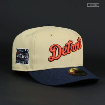 DETROIT TIGERS 2006 WORLD SERIES "OLD GOLD / MIDNIGHT NAVY" NEW ERA HAT