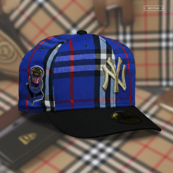 NEW YORK YANKEES 1956 WORLD SERIES "BURBERRY BLUE CHECK INSPIRED" ELITE SERIES NEW ERA HAT