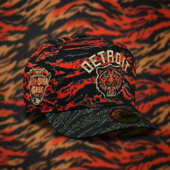 DETROIT TIGERS 2005 ALL-STAR GAME WHAT THE TIGER CAMO ELITE SERIES D-FRAME NEW ERA FITTED CAP